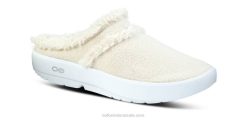 Beige OOFOS Women's OOcoozie Mule Shoe 404R109