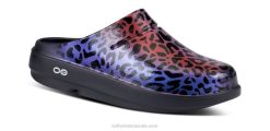 Rainbow Leopard OOFOS Women's OOcloog Limited Edition Clog 404R98